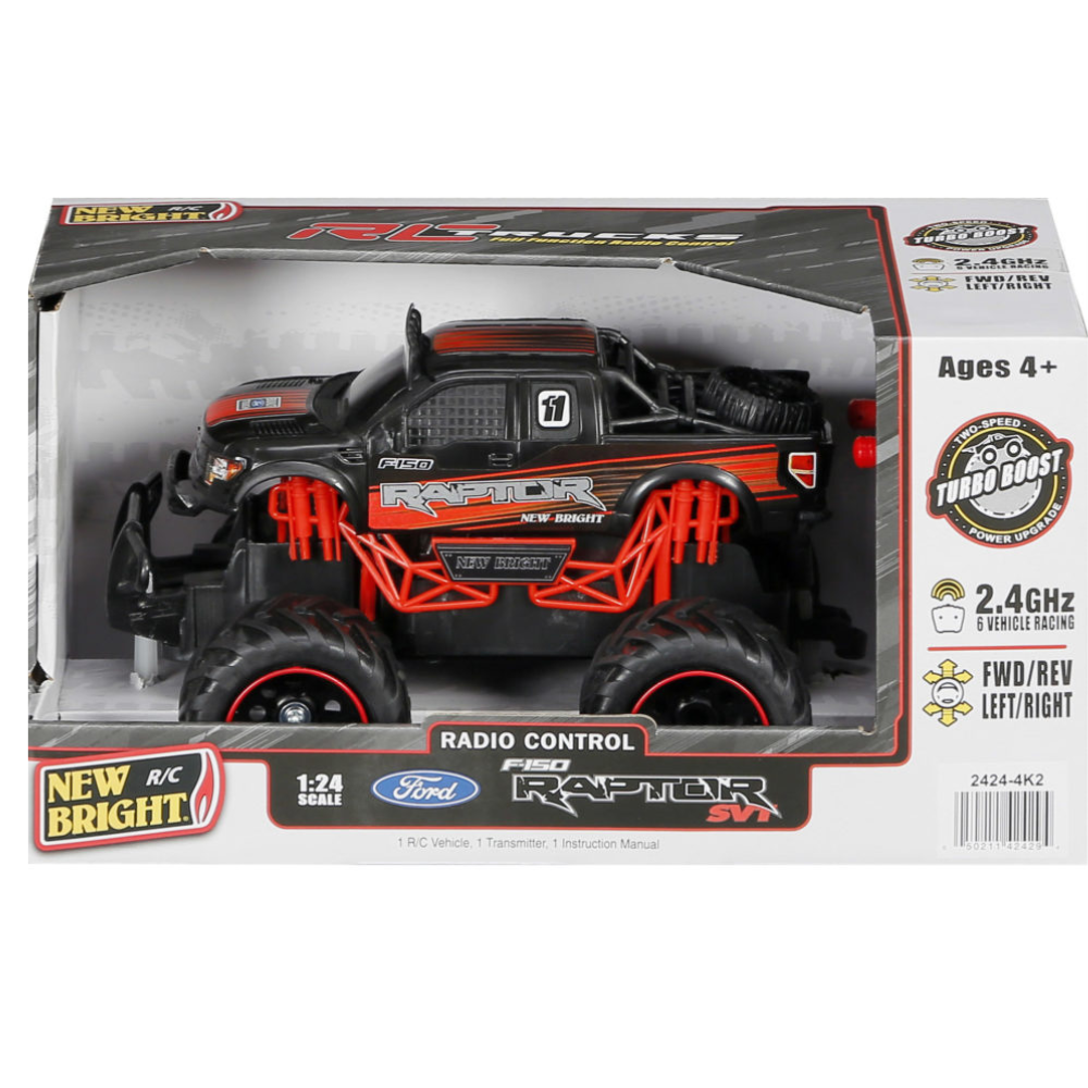 New Bright Ford Raptor Grande a Control Remoto 1:24 4x4