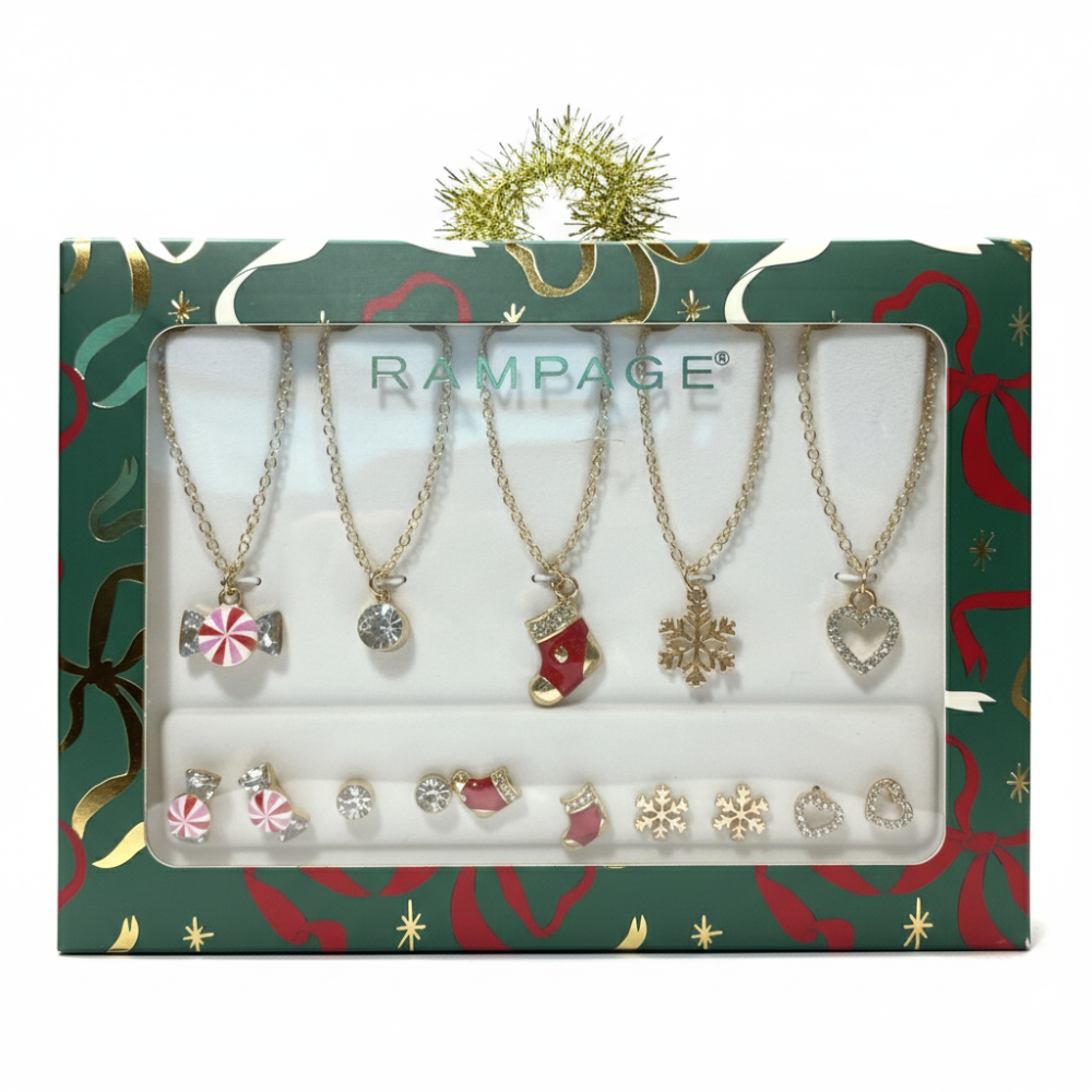Rampage Set De 5 Collares y 5 Pares de Zarcillos