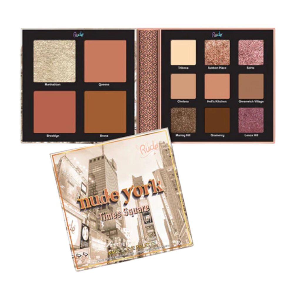 Rude Cosmetics Paleta de Ojos y Rostro Nude York Times Square