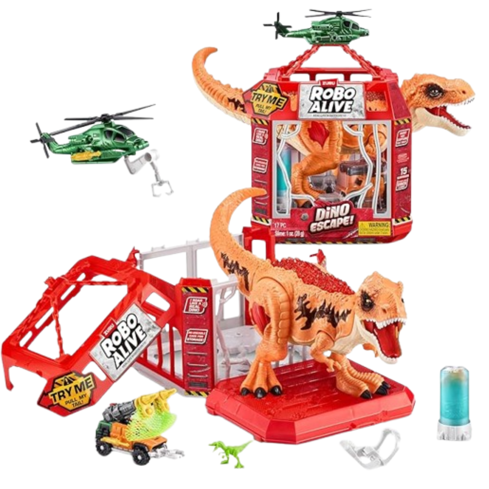 Zuru Dino Escape Serie 1 Juguete Iluminado Robótico con Pila 17 Piezas