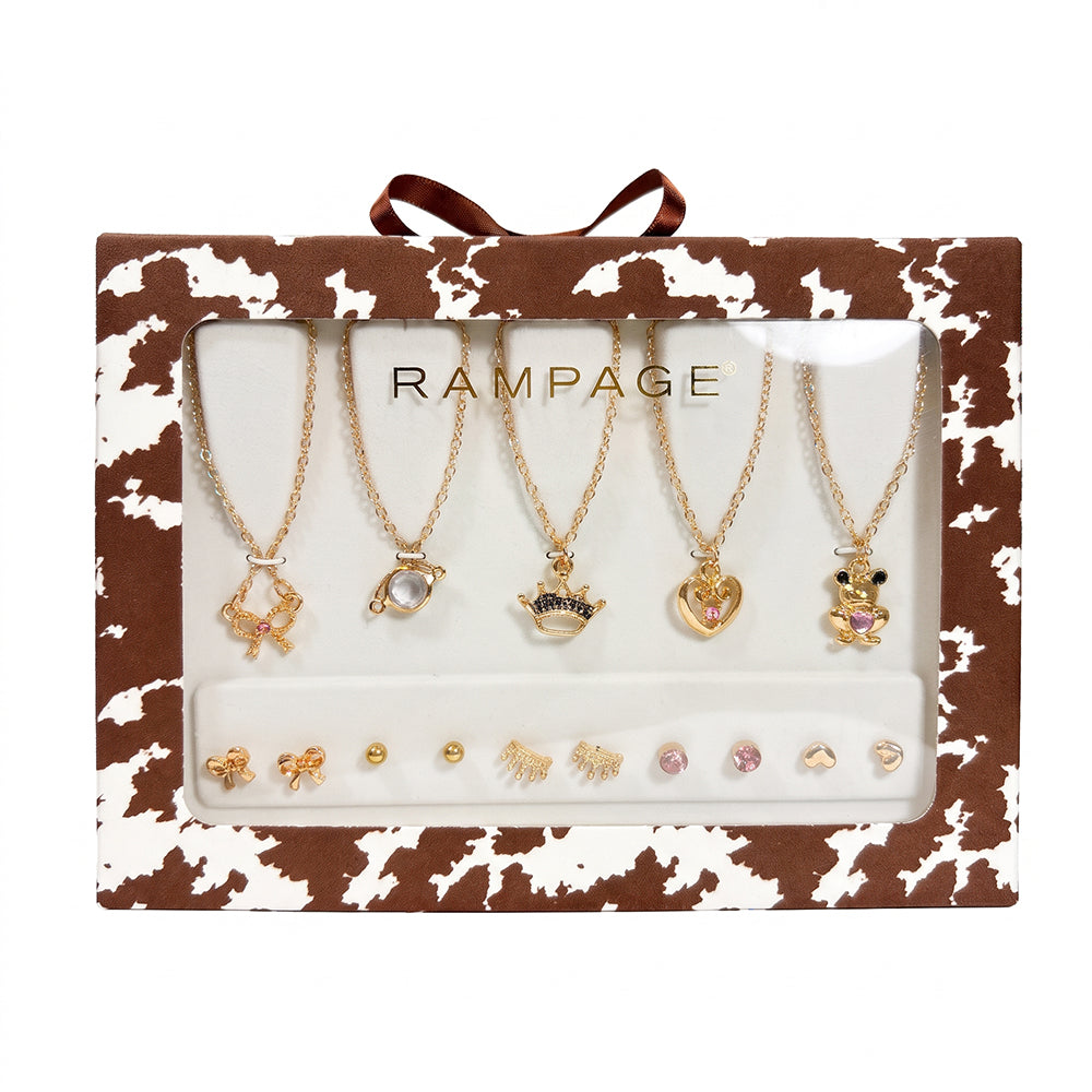 Rampage Set De 5 Collares con Zarcillos