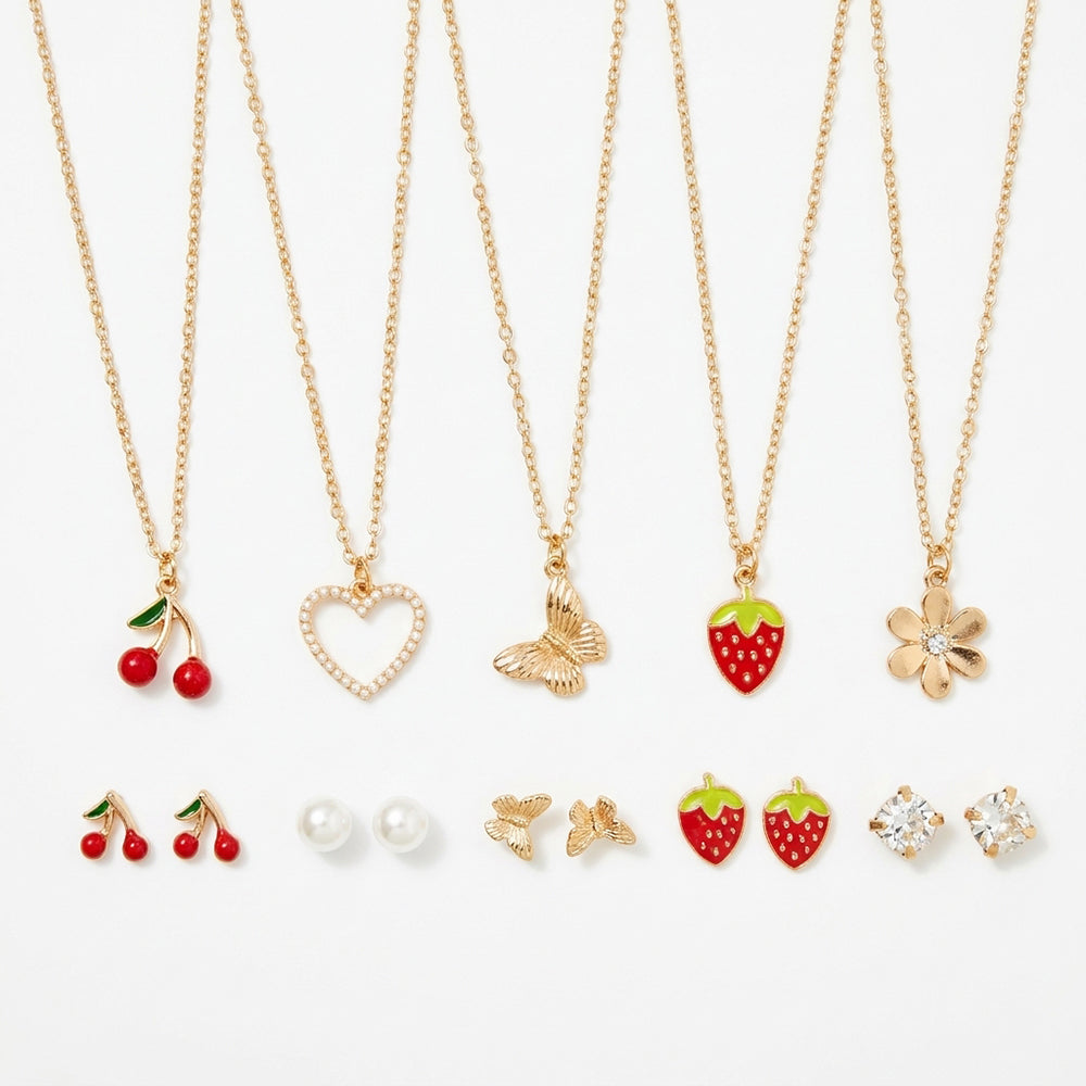 Rampage Set De 5 Collares con Zarcillos