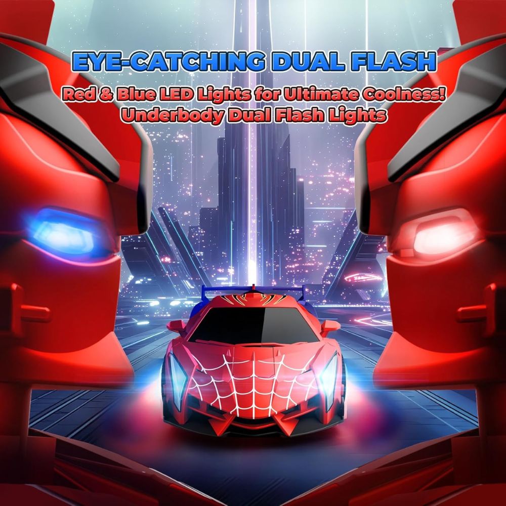 Rc Cars Transforming Remote Control Car Spiderman 3+
