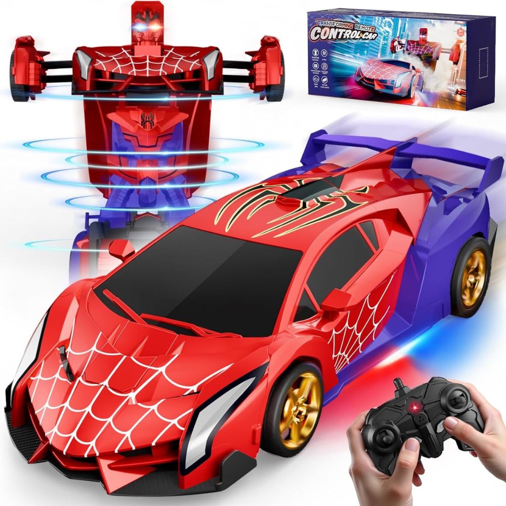 Rc Cars Transforming Remote Control Car Spiderman 3+