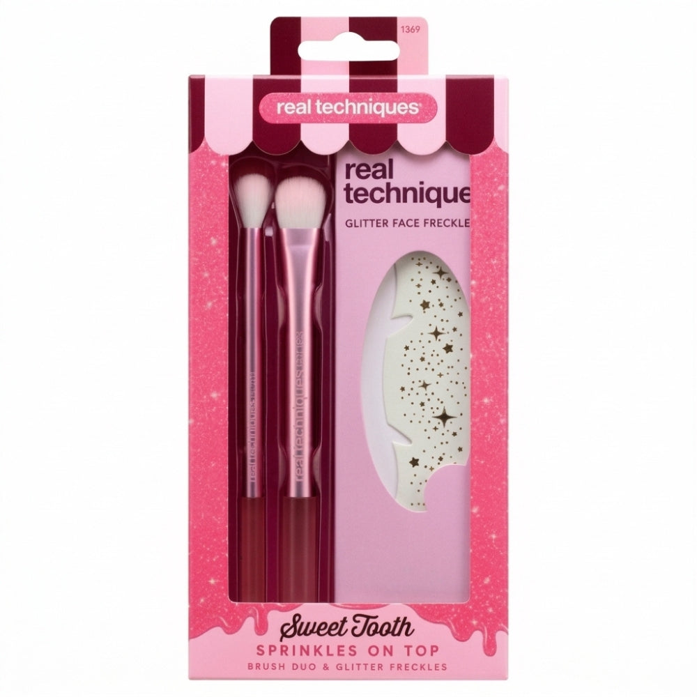 Real Techniques Brush Duo & Glitter Freckles Sweet Tooth