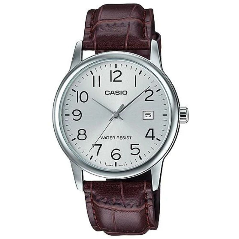 Casio Reloj Casual Correa De Cuero Para Caballero Brown