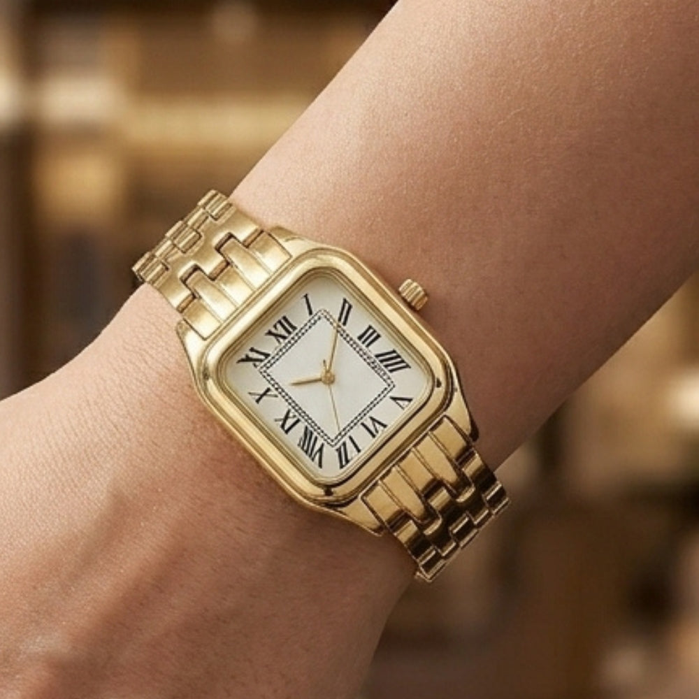 Jones Reloj Para Damas Correa De Acero Gold