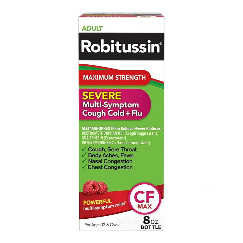 Robitussin Severe Multi-Symptom Cough Cold + Flu CF Maximum Strength 237ml