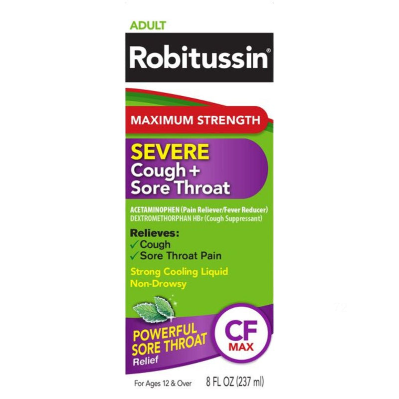 Robitussin Severe Cough + Sore Throat CF Maximum Strength 237ml