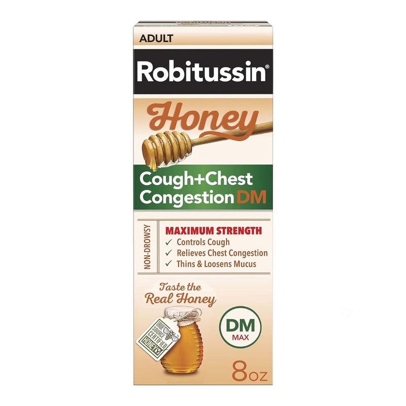 Robitussin Adult Cough+Chest Congestion Honey DM Maximum Strength