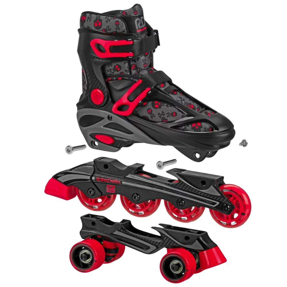 Patines 2-in-1 Roller Derby Quad and Inline Adjustable Skates Patines