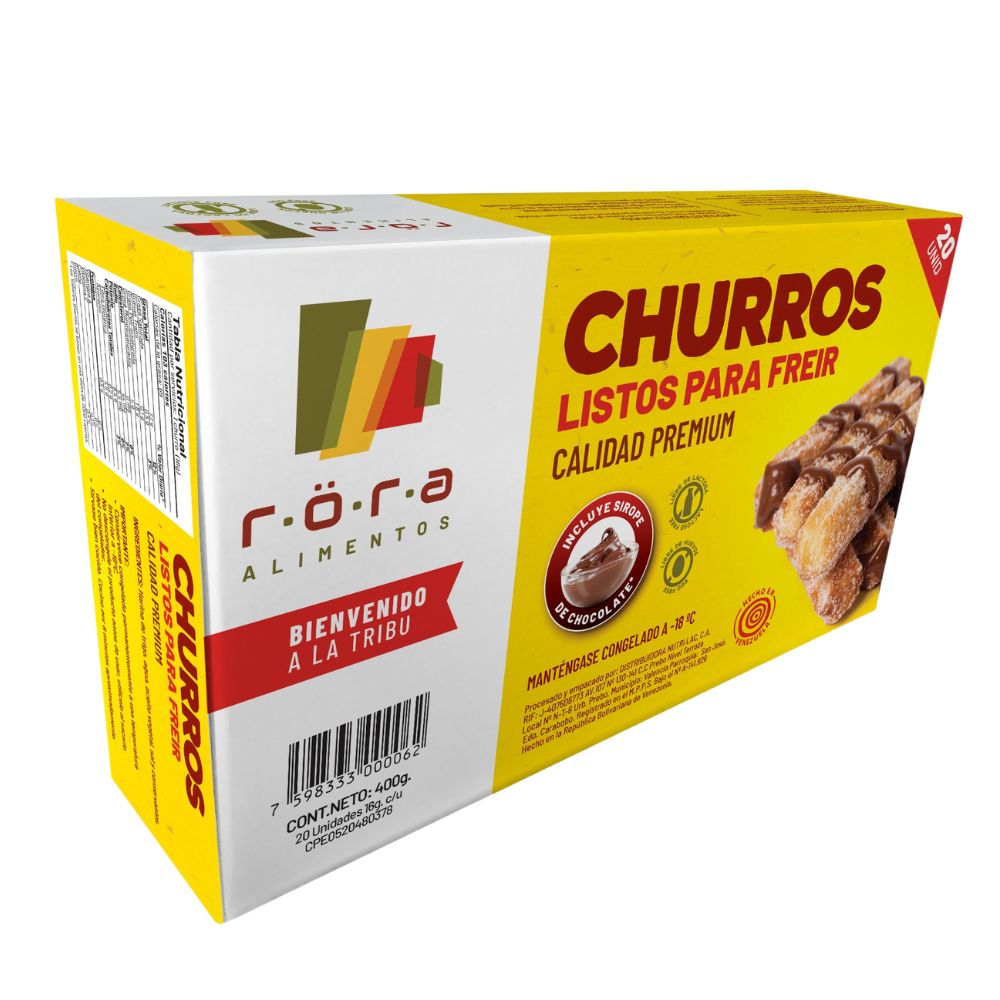 Churros Listos Rora Alimentos Libre de Gluten 20 Und 400gr