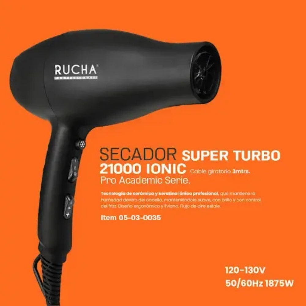 Rucha Secador Super Turbo 21000 Black