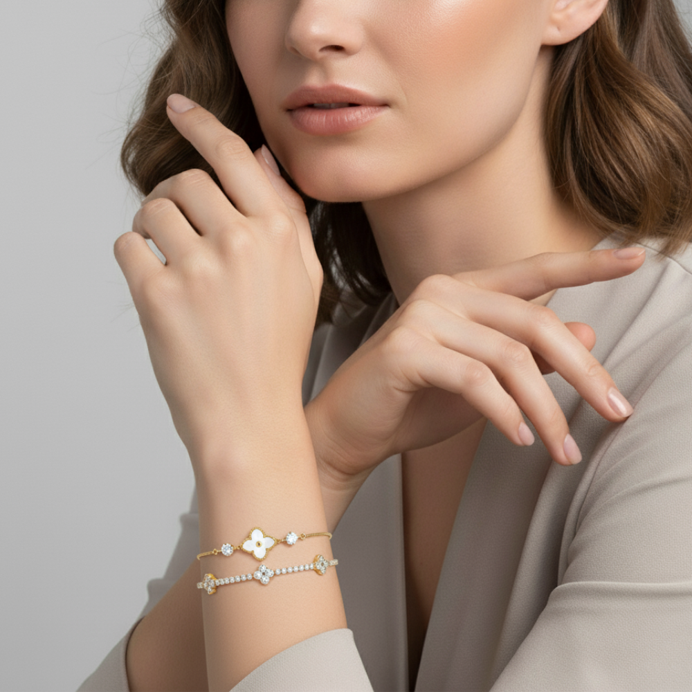 Sloan Hudson Set de 2 Pulseras Blancas