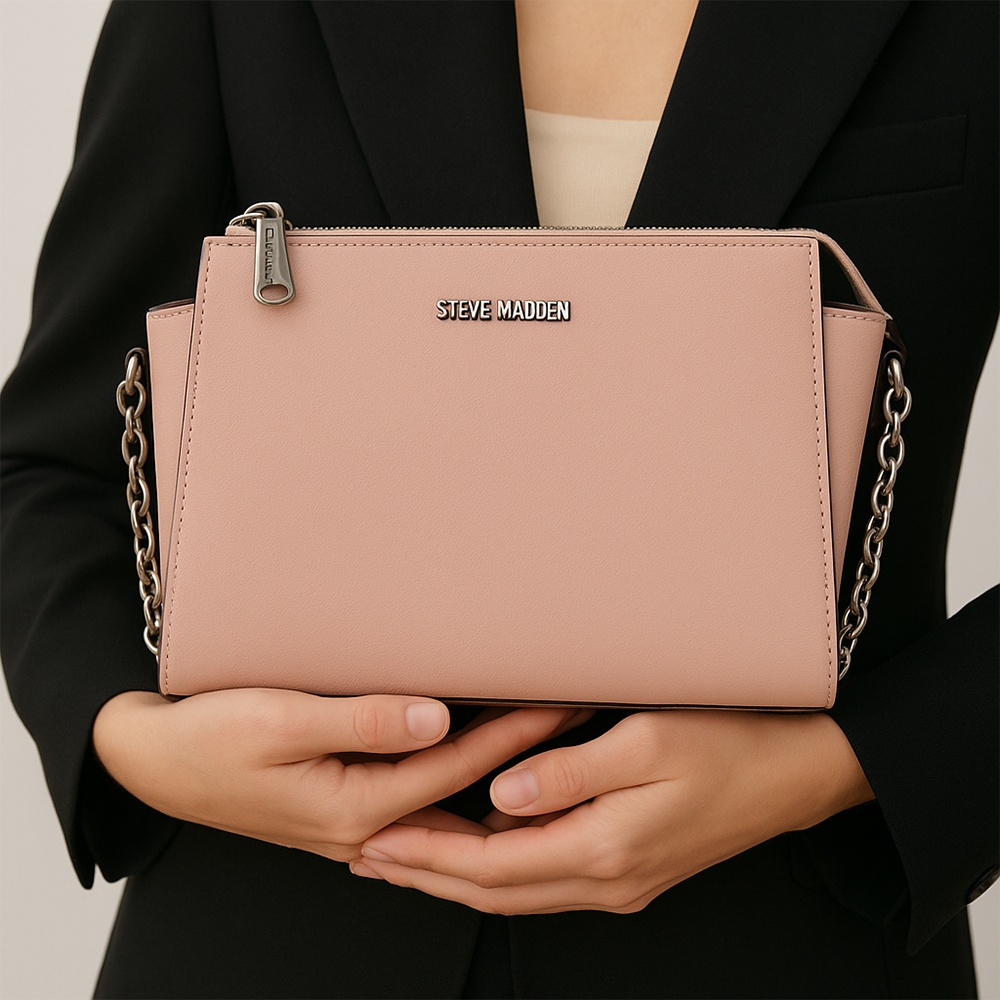 Steve Madden Cartera Blush Blexi Top Zip Crossbody