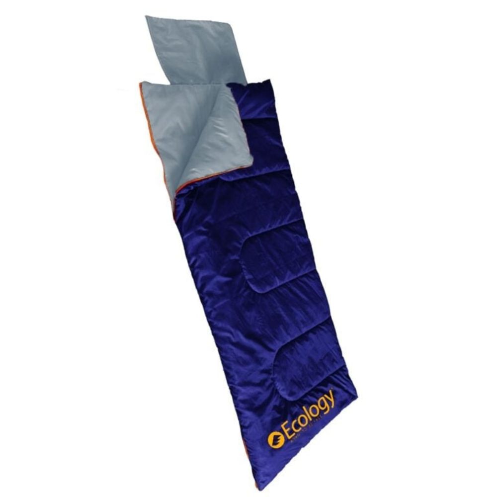 Ecology Saco De Dormir Weekend Individual/Doble Con Almohada Inflable Gris Y Azul