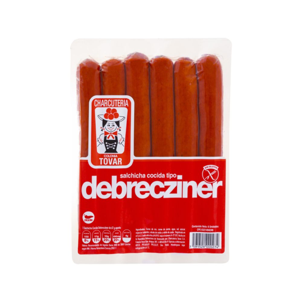 Charcuteria Tovar Salchicha Debrecziner 400g