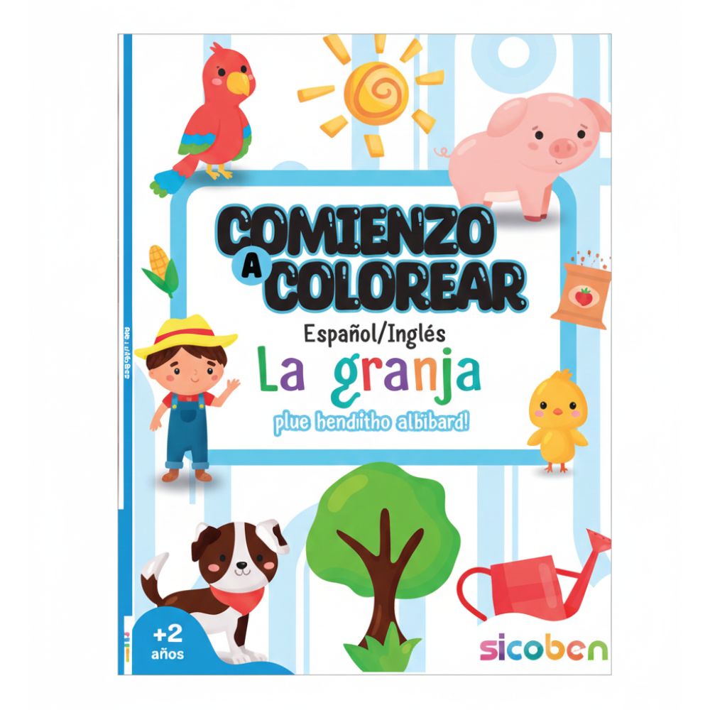 Sicoben Comienzo A Colorear Libro Infantil La Granja 2+