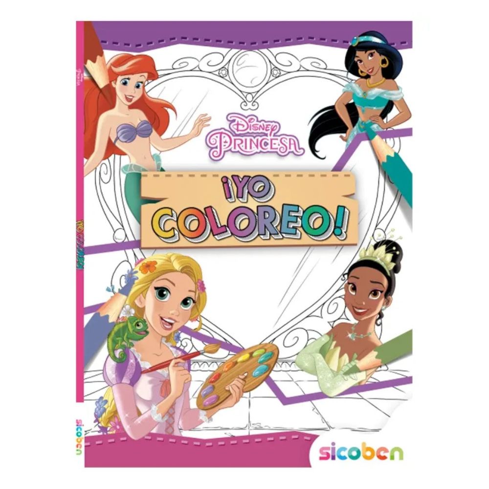 Sicoben Yo Coloreo Libro Infantil Para Colorear Disney Princesas