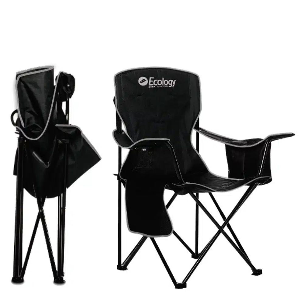 Ecology Silla Plegable De Camping Playera Holiday Con Porta Cooler Y Bolsillo