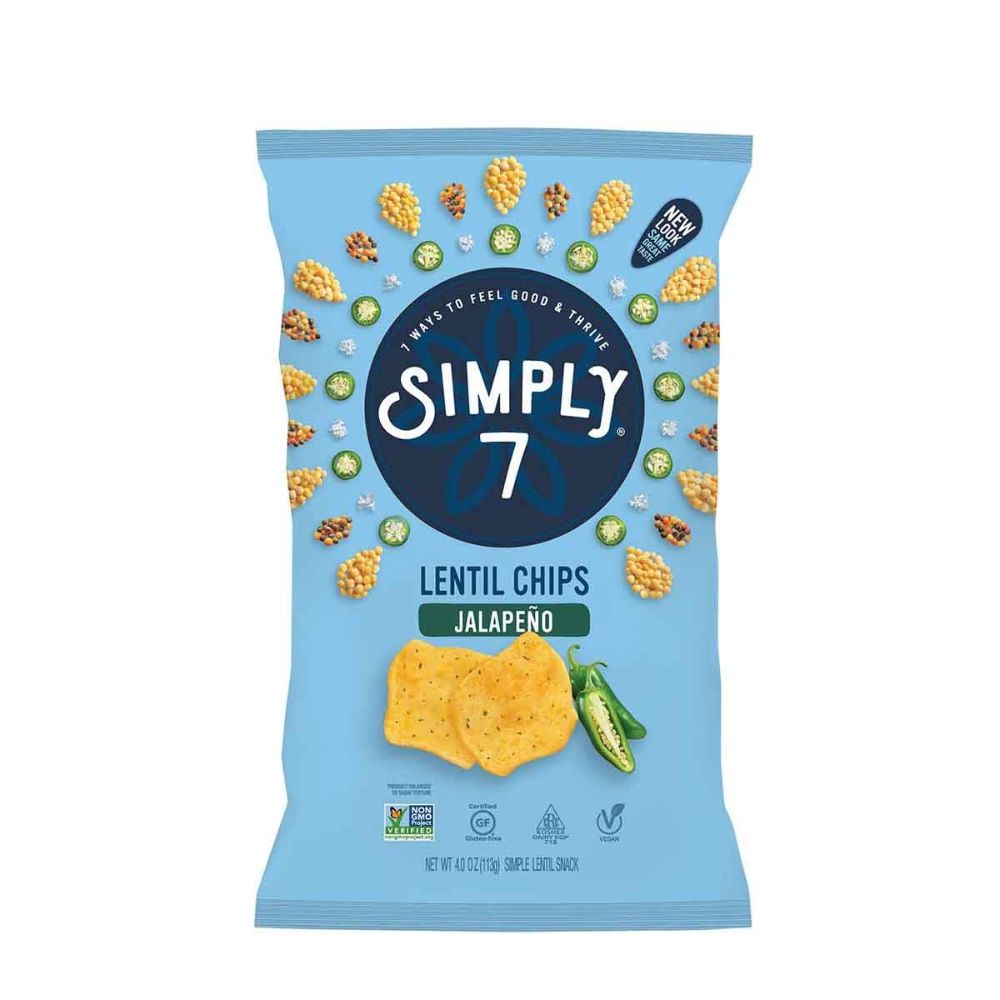 Simply7 Lentil Chips Jalapeño 113gr