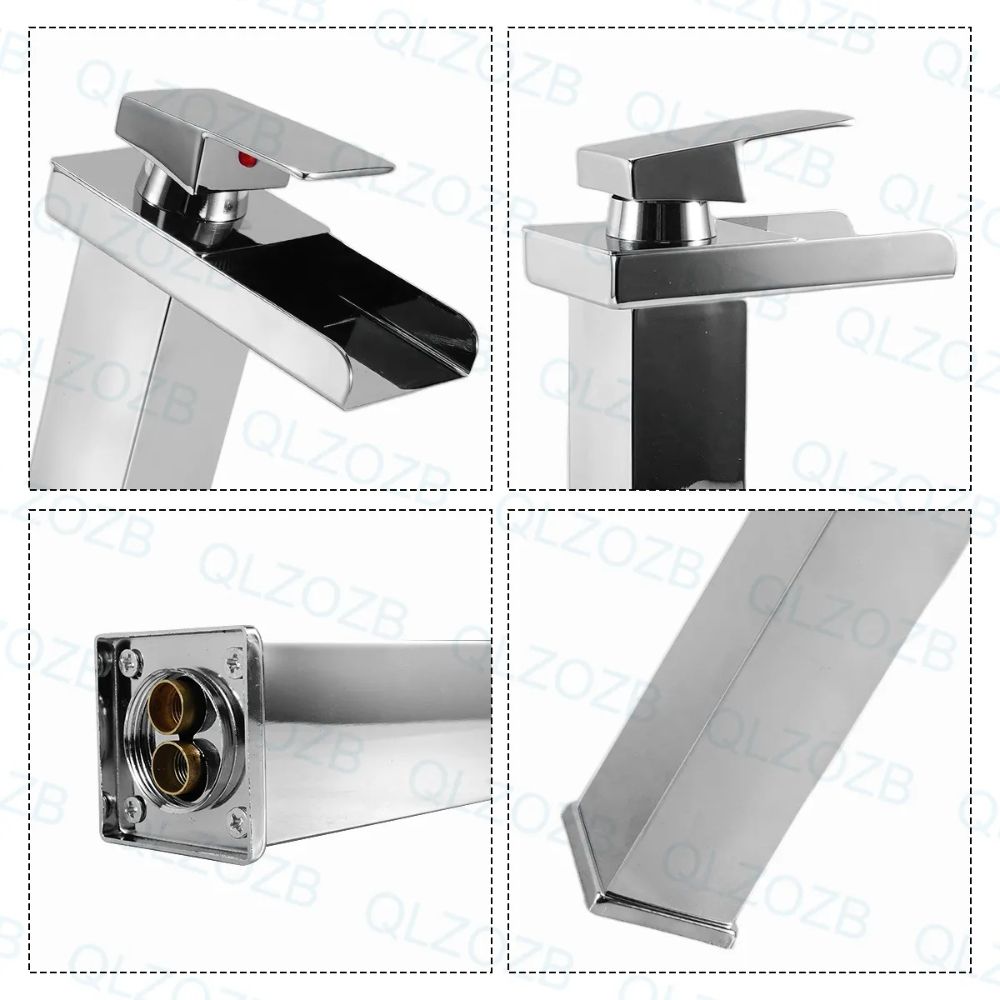 Solvex Smart Grifo Cromado Monomando Para Lavabo Con Diseño Contemporáneo De Caño Tipo Cascada