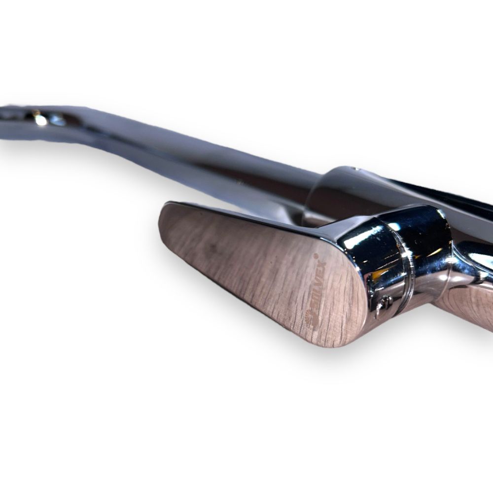 Solvex Smart Llave Cromada Individual De Acero Inoxidable Para fregadero Cuello Cuadrado