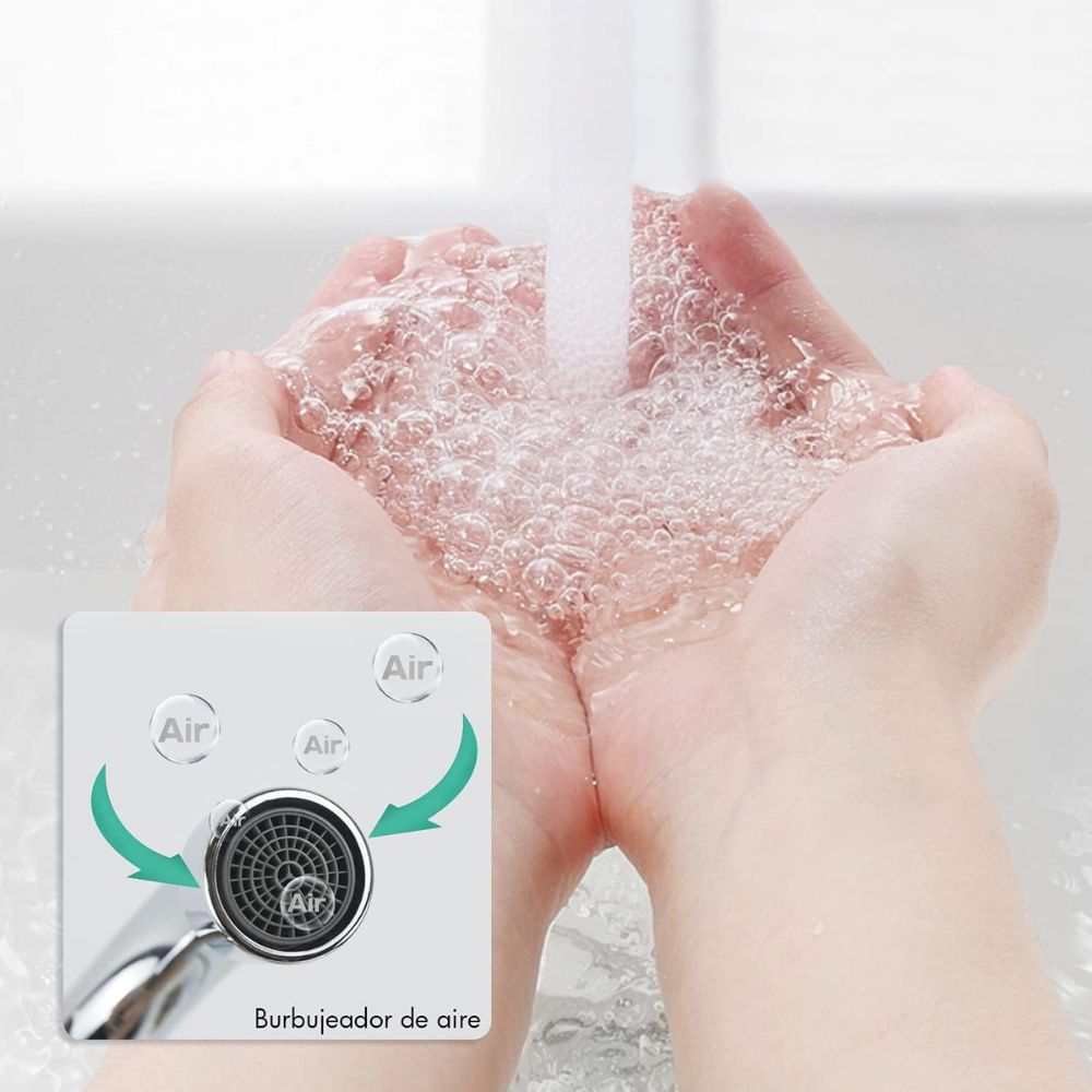 Solvex Grifo Cromado Para Lavamanos De Latón De 4" Manijas 1/4 De Vuelta De Zinc