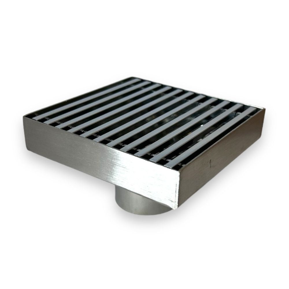 Solvex Smart Desagüe Cromado Para Piso En Acero Inoxidable Antiolor Cuadrado De 10x10cm