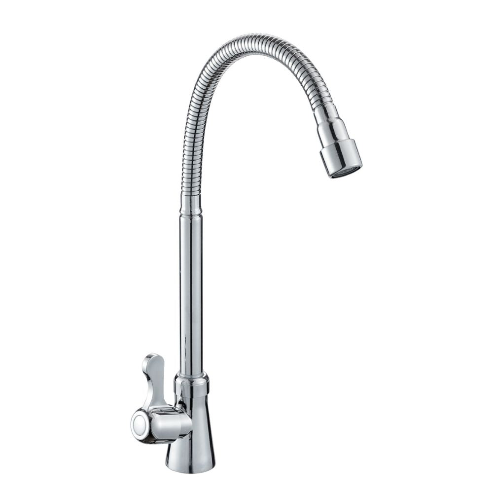 Solvex Basic Llave Cromada Individual De Zinc Para Fregadero