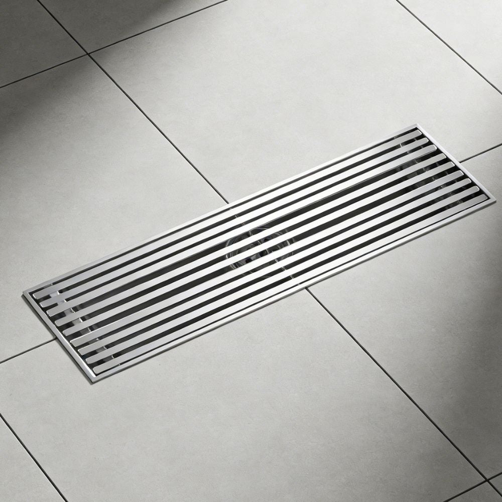 Solvex Smart Desagüe Cromado Para Piso En Acero Inoxidable Antiolor Rectangular De 8x30cm