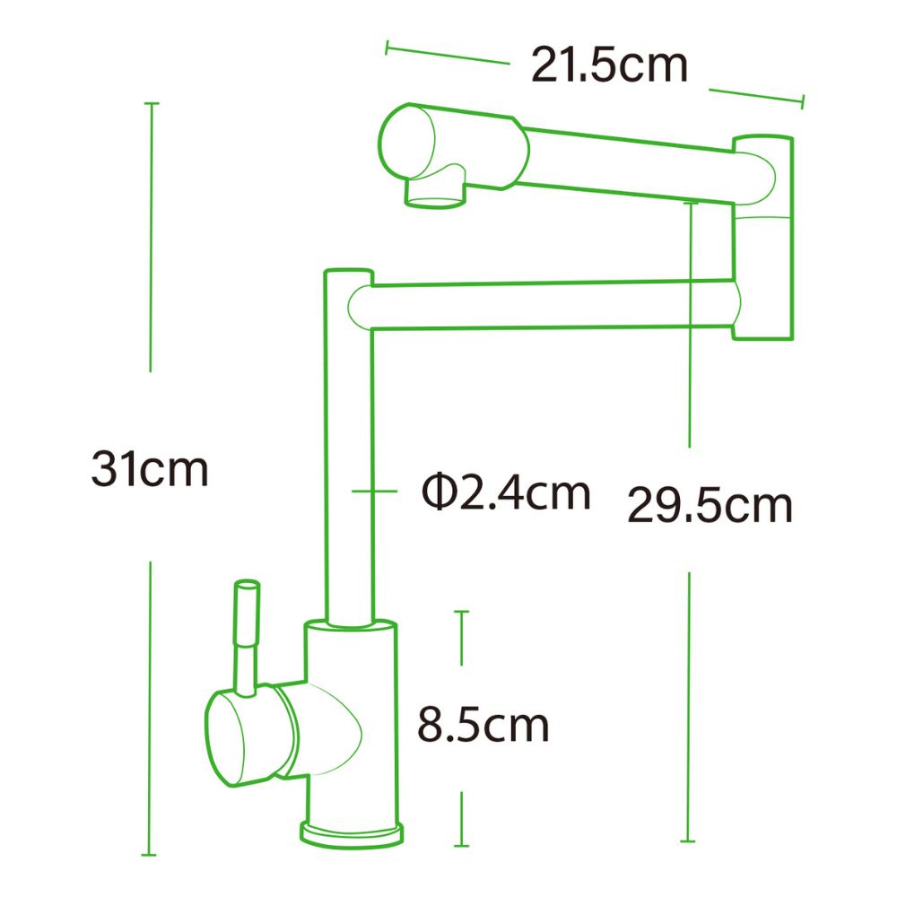 Solvex Grifería Satinada Monomando Para Fregadero Triple Cuello 360°