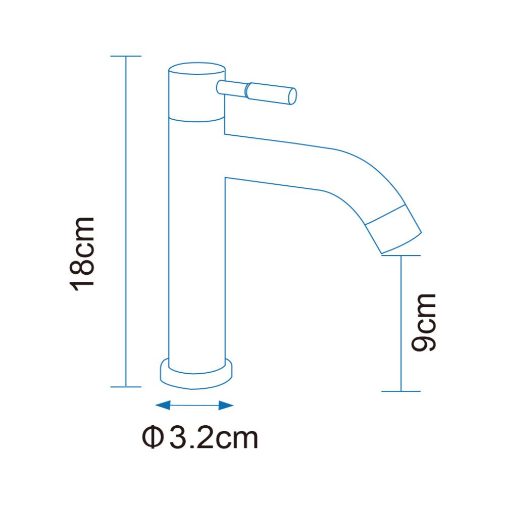 Solvex Basic Llave Satinada Individual De Acero Inoxidable Para Lavamanos Mango Tipo Palanca