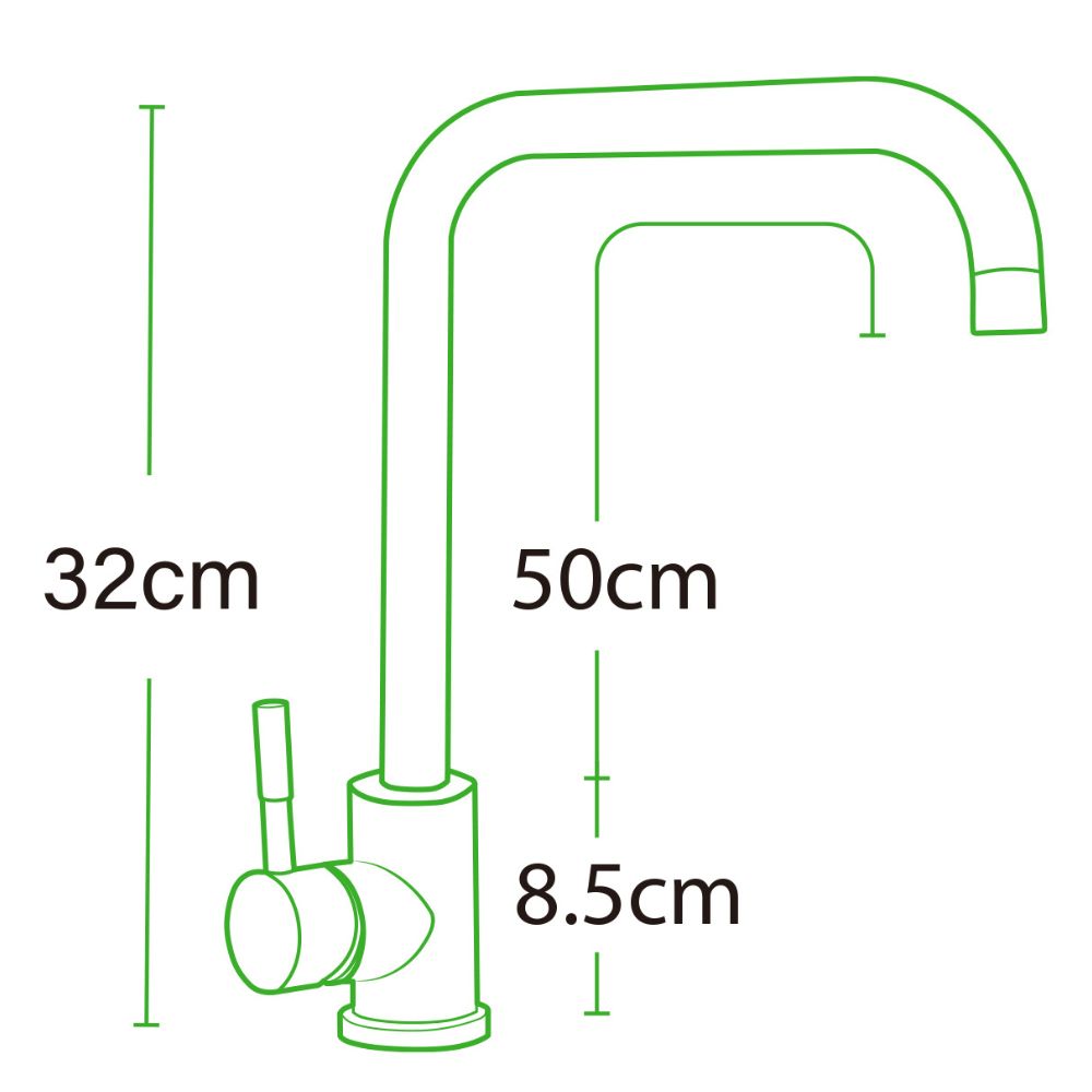 Solvex Smart Grifería Satinada Monomando Para Fregadero Cuello Cuadrado 28cm