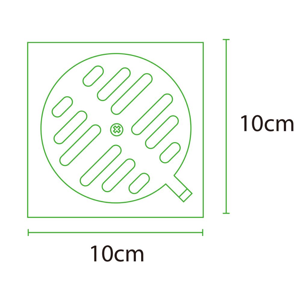Solvex Smart Desagüe Cromado Para Piso En Zinc Antiolor Rejilla Redonda Sobre Base Cuadrada De 4"