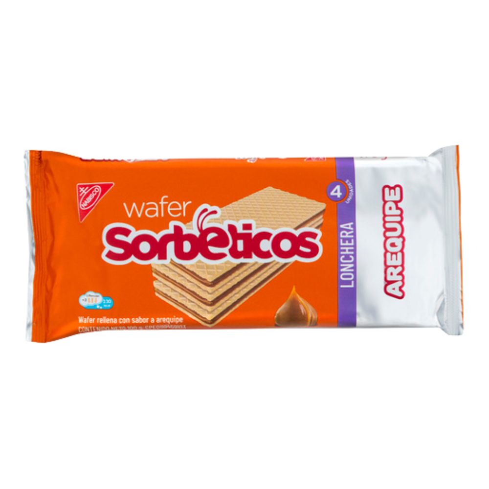 Galletas Sorbeticos 4 Packs Sabor Arequipe 100g