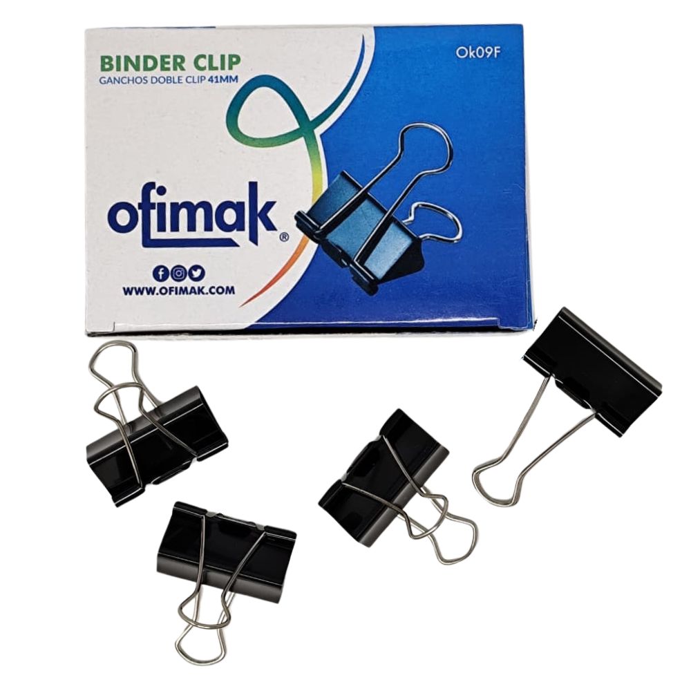 Ofimak Ganchos 12 Piezas Doble Clip 41mm