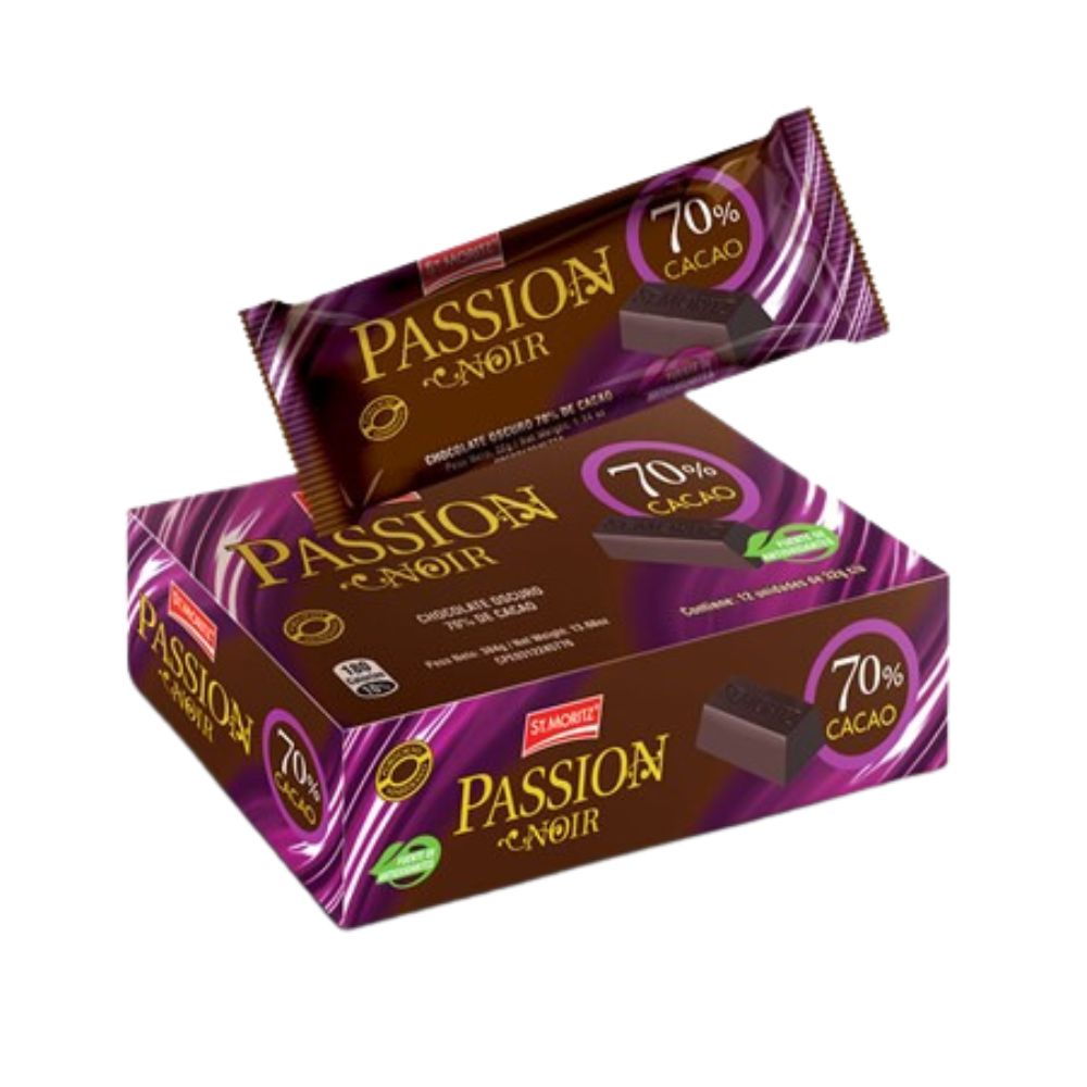 St. Moritz Chocolate Passion Noir 12 Und x 32gr 70% Cacao