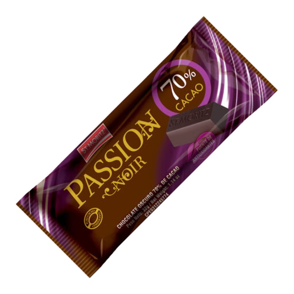 St. Moritz Chocolate Passion Noir 12 Und x 32gr 70% Cacao