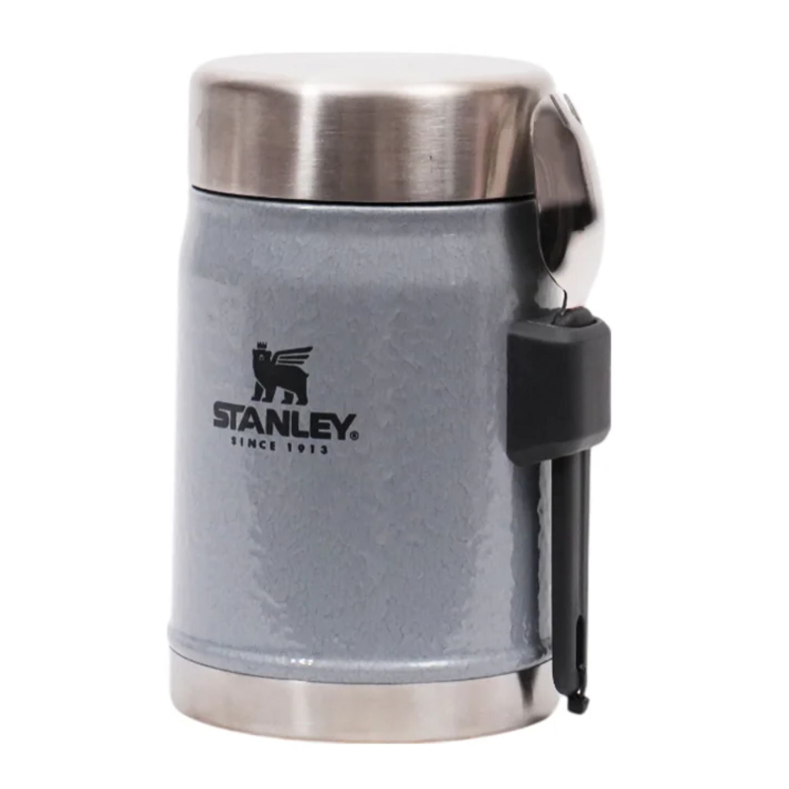 Stanley Termo Comida Classic Food Jar+Tenedor Color Hammertone Silver 14oz
