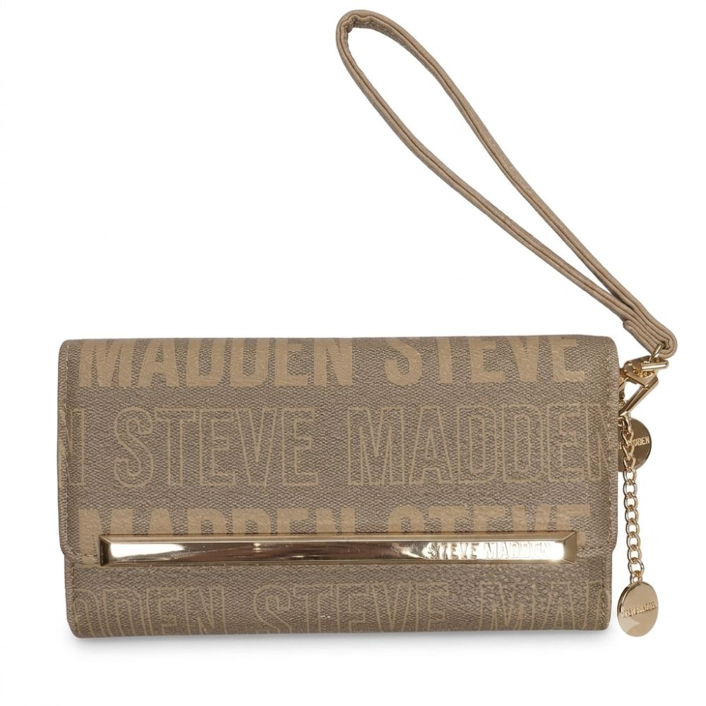 Steve Madden Monedero Logobar Trifold Sand