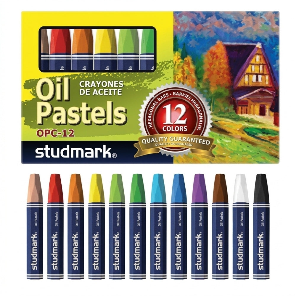 Studmark Crayones De Aceite 12 Colores Pasteles