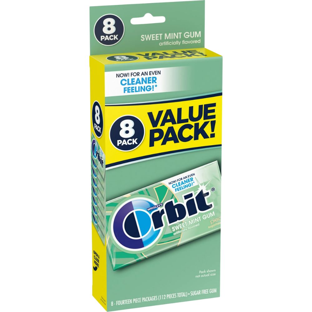 Chicle Orbit Sweet Mint Gum 8 Pack 14 Und c/u