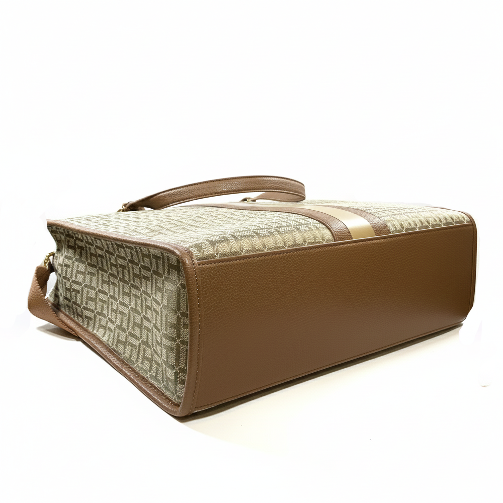 Tommy Hilfiger Cartera Tote Monogram Brown