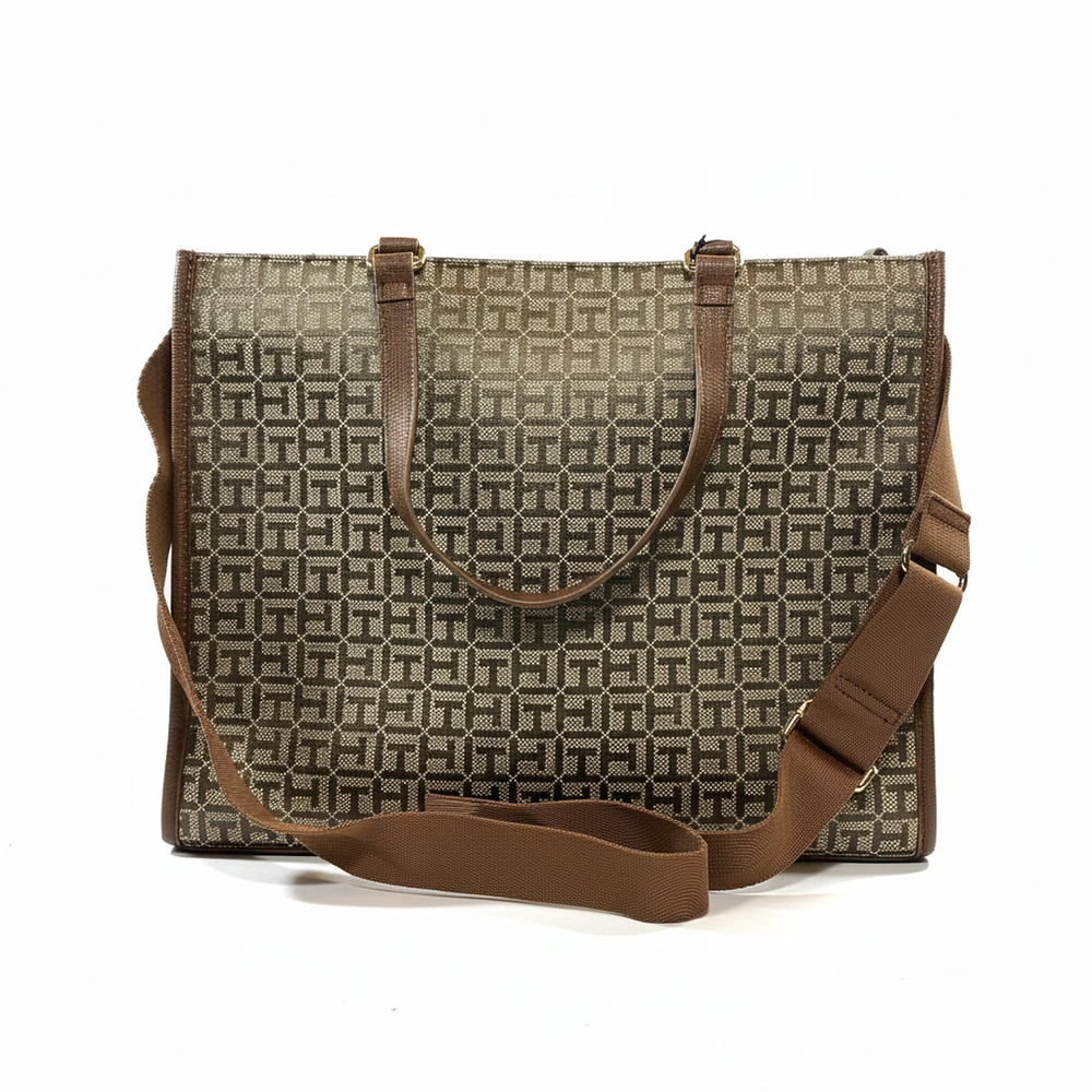 Tommy Hilfiger Cartera Tote Monogram Brown