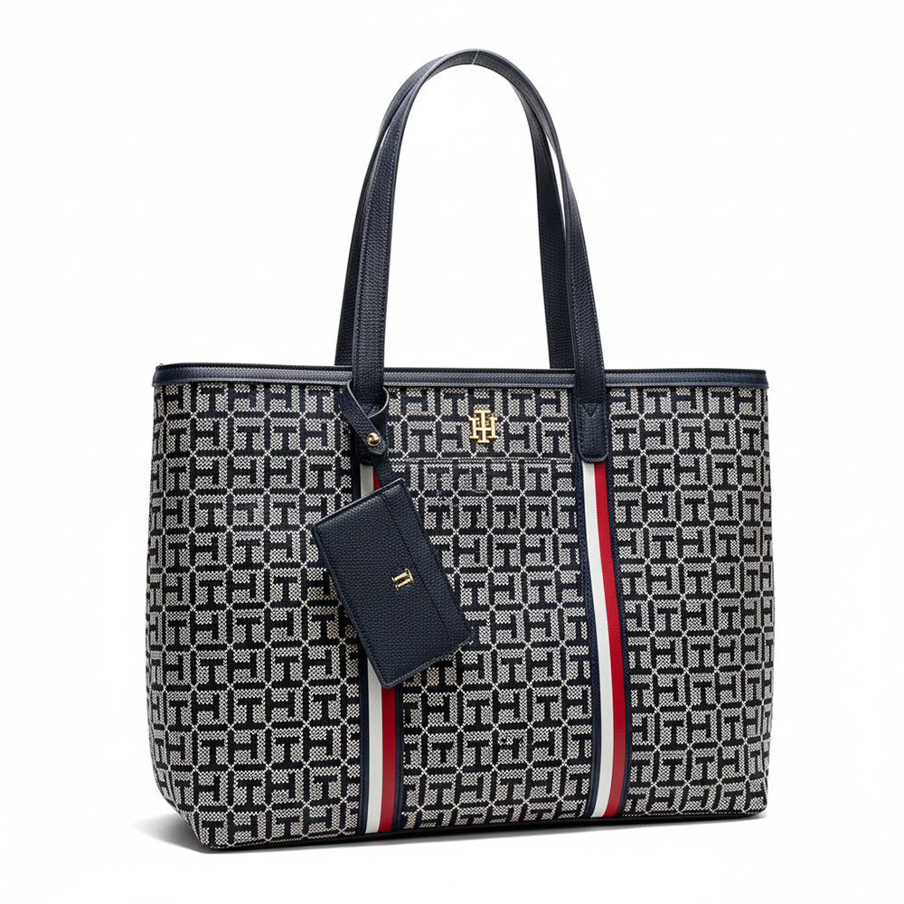 Tommy Hilfiger Cartera Tote Monogram Black