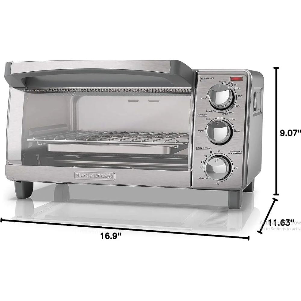 Black+Decker™ Horno de Conveccion Natural 4 Slices