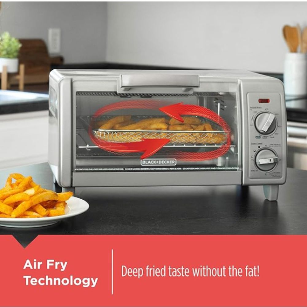 Black+Decker™ Horno tostador Crisp 'N Bake™ Air Fry de 4 rebanadas