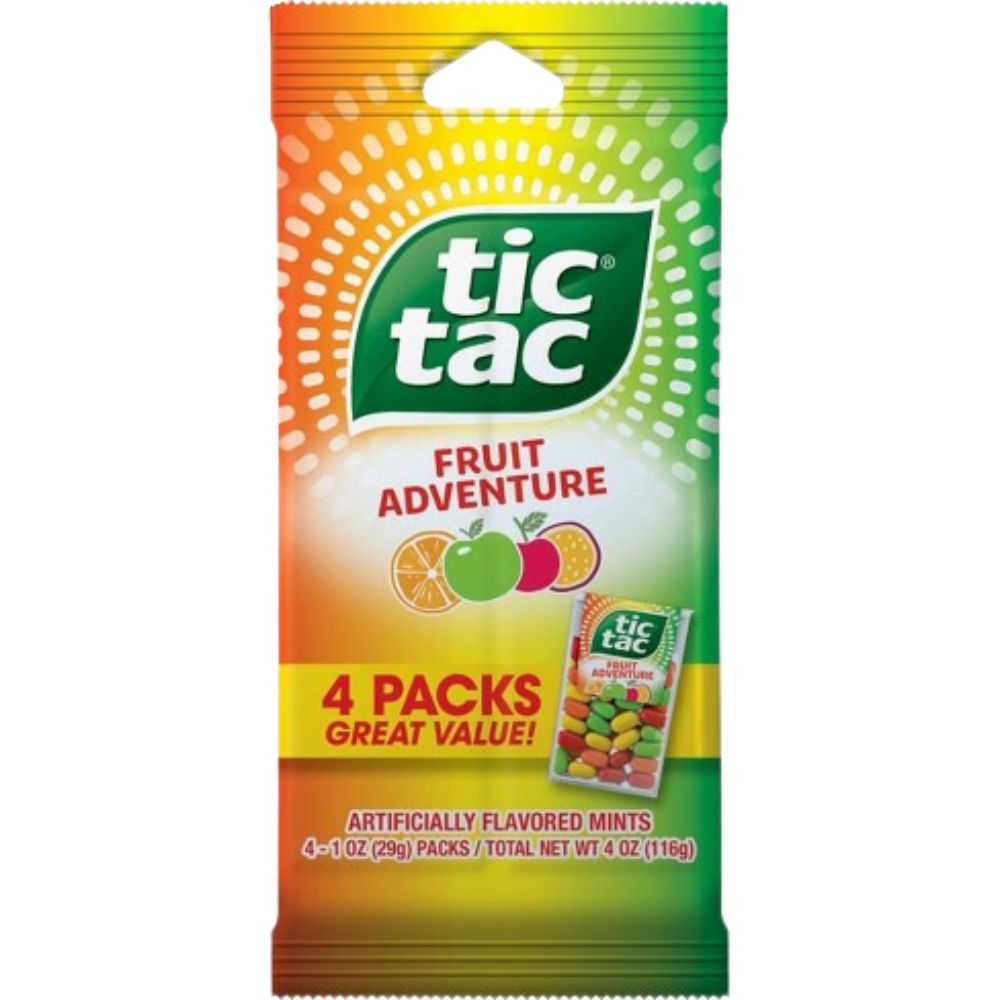 Tic Tac Fruit Adventure 4 Packs 116gr