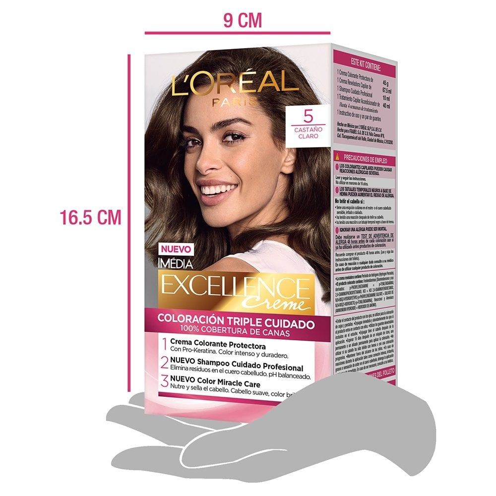 Tinte L'Oreal Excellence Creme 5 Castaño Claro